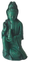 Kuan Yin 206 Goddess of Compassion w/ Vase Teal Resin Statue 7" H