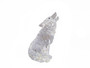 Wolf Howling 90046 Figurine Crystal Cut Acrylic Clear 3.5" H