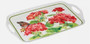 Geraniums 29294 Floral Butterfly Rectangular Serving Tray w/ Handles Melamine 19 x 12