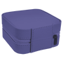 4 X 4" Purple/Black Laserable Leatherette Travel Jewelry Box w Black Lining