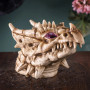 Dragon Bone Head 15411 Stick Incense Burner Crystal Accents 7.4" H