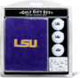 Louisiana State LSU Tigers NCAA Regulation Size Golf Balls Tees Embroidered Towel Set
