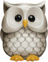 Owl 15043 Indoor Outdoor 6.5" H Resin Garden Statuary Grey