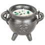 Manifest Prosperity Money 6942 Malachite 4" L Cast Iron Cauldron Candle with Lid