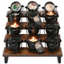 Manifest Prosperity Money 6942 Malachite 4" L Cast Iron Cauldron Candle with Lid
