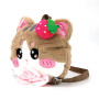 Strawberry Kitty Cat CH84708 3D Plush Mini Backpack  Purse 13.5" L