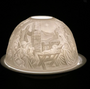 Nativity Holy Family LDC001 Dome LED Luminaire Porcelain 4.75" L 360 Degree Design