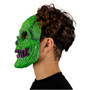 Neon Skull Fangs 25641 Green Strap Mask Costume Latex Mask Cosplay Adult One Size