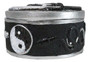 Yin Yang Snake Serpent Small Round Trinket Treasure Box Secret Stash 4"D