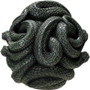 Slithering Snakes Wrapped Skull 6.25" L Resin Figurine