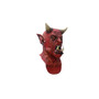 Uzzath 26083 Horned Red Devil Piercing Full Head Cosplay Costume Latex Mask Adult One Size