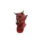 Uzzath 26083 Horned Red Devil Piercing Full Head Cosplay Costume Latex Mask Adult One Size