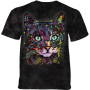Watchful Cat Russo Unisex Adult T-Shirt Black by The Mountain 100% Cotton