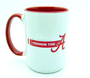 Alabama Crimson Tide NCAA Logo Inner Color White Ceramic Coffee Mug Tea Cup 15oz oz