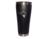 New England Patriots NFL 30 oz Etched Logo Stainless Steel Hot Cold Tumbler Black