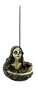 Catrina Sugar Skull 3468 Day of the Dead Cold Cast Resin Stick Cone Incense Burner 11.5" H