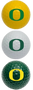 Oregon Ducks NCAA 44425 Regulation Size Golf Balls Tees White Microfiber Towel Set