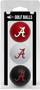 Alabama Crimson Tide Regulation Size Golf Balls 3 Pk Durable Color Logo