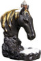 Horse Head Bust 80190 Mini Backflow Incense Burner " H