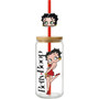 Betty Boop 22504 Lidded Beer Can Pint Glass Cup 16 oz Straw Charm