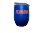 Florida Gators Stainless Steel Stemless Curved Wine Tumbler 16 oz Blue