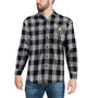 Las Vegas Golden Knights NHL Large Checkered Gray Flannel Long Sleeve Shirt FOCO