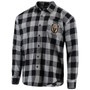 Las Vegas Golden Knights NHL Large Checkered Gray Flannel Long Sleeve Shirt FOCO