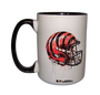 Cincinnati Bengals NFL Football Helmet Graffiti Drip Coffee Tea Cup Mug Ceramic 15 oz