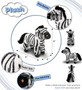 Zebra 10" Playtime Zoo Plush Stuffed Animal Toy
