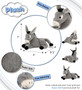 Laying Donkey 10" Playtime Zoo Plush Stuffed Animal Toy