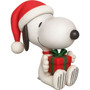 Santa Snoopy w/ Present Christmas Garden Statue