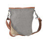 Gray Messenger Bag 55639 Tote Purse 10 x 10" Recycled Tent Canvas