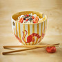 Shrimp  Noodle Ramen Soup Bowl Stoneware 16 oz 5 X 3.9"