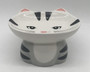 Pedestal Cat Bowl 79358 PURRFECT 3D Shaped Ceramic 4.4” H Blue Sky
