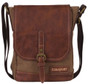 Unisex Messenger B428 Canvas Vegan Leather Shoulder Bag 10 x 8" Eurosport