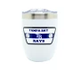 Tampa Bay Rays MLB Stainless Steel Stemless Wine Glass Tumbler 16 oz White