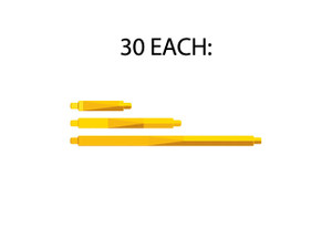 30 of each  length of yellow strut (Y0, Y1, Y2)