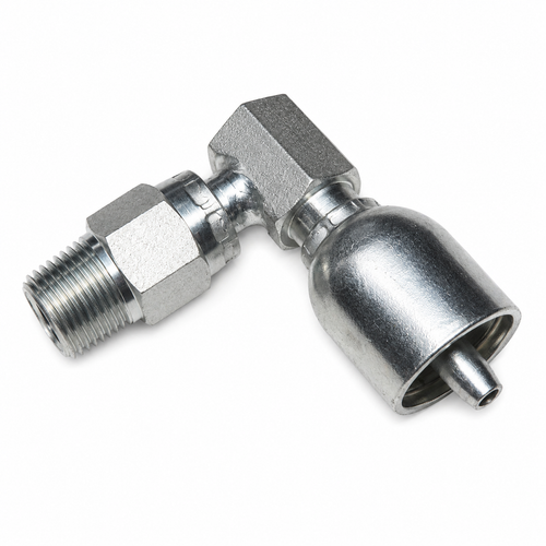 3/4" Hose X 3/4" Male Pipe Swivel 90 Degree NPTF, BW2312-12MPX90 Hydraulic Crimp Fitting, W-Series