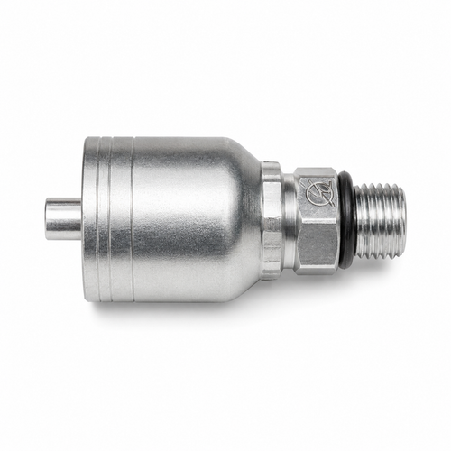 3/4" Hose X 3/4" RA Male SAE O-Ring Boss ORB, BW2312-12RA Hydraulic Crimp Fitting, W-Series