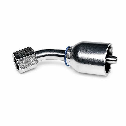3/8" Hose X 18 DLF 45 Deg M 18 x 1.5 DKO-L Female, (24 Cone/O-Ring) BW2306-18DLF45Hydraulic Crimp Fitting, W-Series