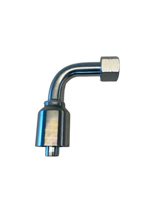 3/4" Hose X 3/4" Female JIC 90 Degree Long Drop, BW2312-12FJ90L Hydraulic Crimp Fitting, W-Series