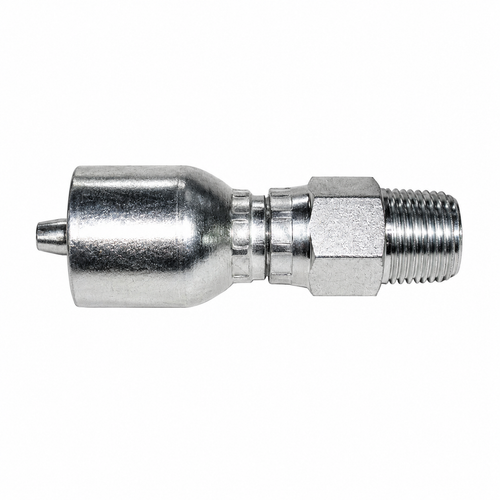 1/2" Hose X 3/8" Male Pipe Swivel NPTF, BW2308-06MPX Hydraulic Crimp Fitting, W-Series