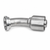 3/4" Hose X 1" Code 61 Flange, BW2312-16PA45 45° Degree Hydraulic Crimp Fitting, W-Series