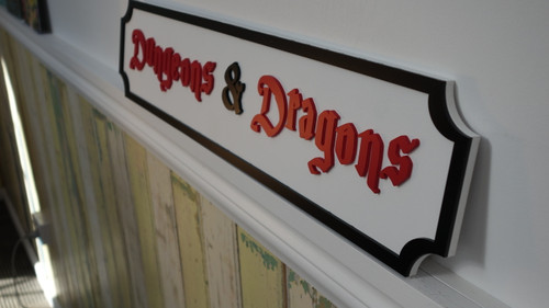 Dungeons and Dragons Layered Sign