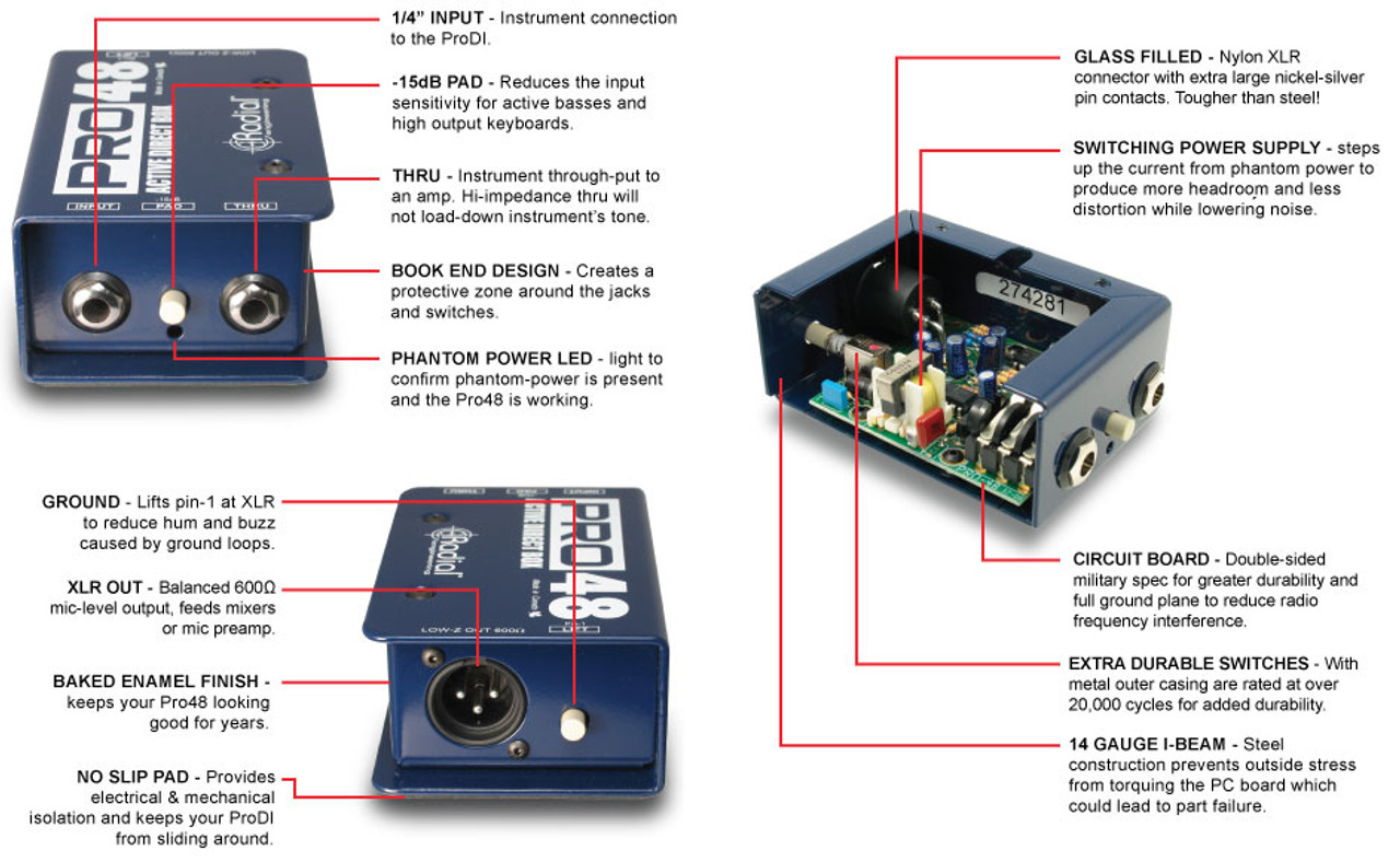 Radial Engineering Pro48 Active Direct Box