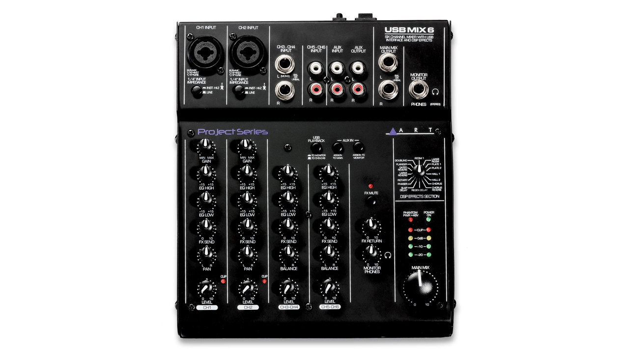 ART Pro Audio USBMix6 Six Channel Mixer / USB Audio Interface