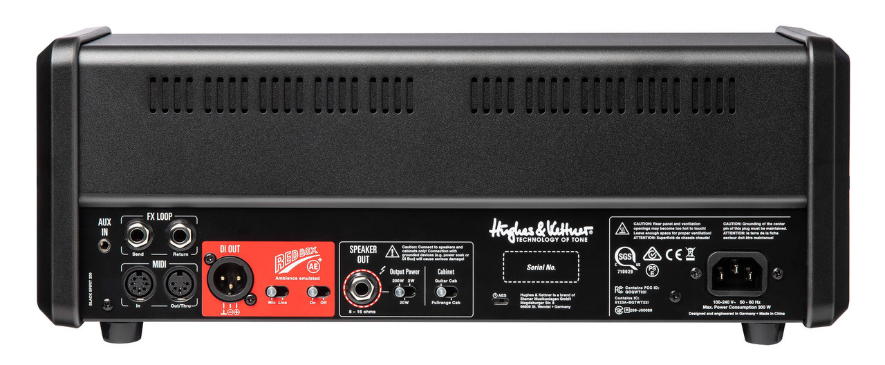 Hughes & Kettner Black Spirit 200 -- 200W/20W/2W, 4 Channel, Head