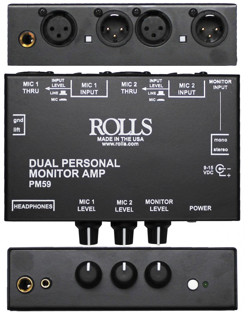Rolls PM59 Dual Personal Monitor Amp