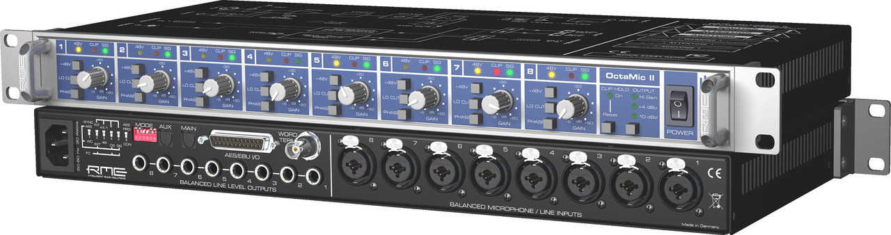 RME OCTAMIC II 8チャネルマイク/ラインプリアンプwith ADC RME Octamic II 8-Channel Microphone Preamp w/ AD conversion