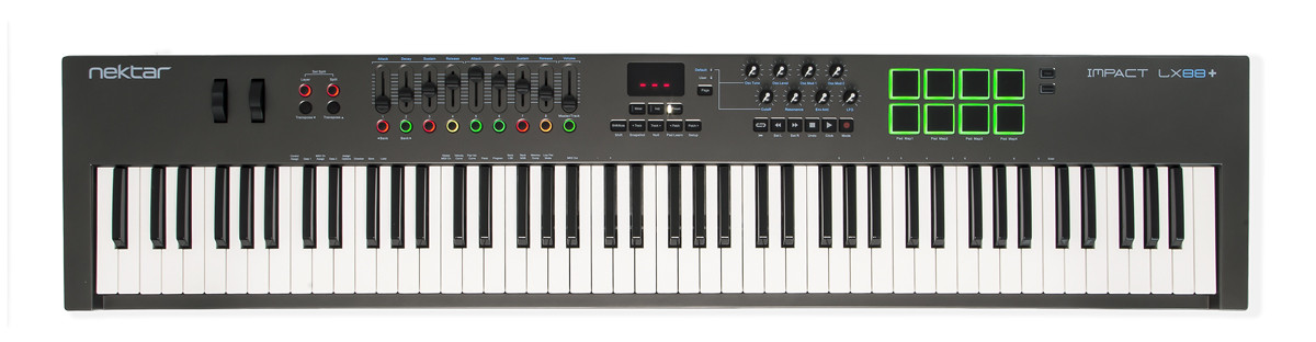 【美品・動作良好】Nektar 88鍵MIDIキーボードImpact LX88+ Nektar Impact LX88+ 88 key USB Semi-weighted Keyboard w/DAW